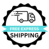 Free express shipping icon with a truck and text on a white background. Best Online Toy Store Pakistan