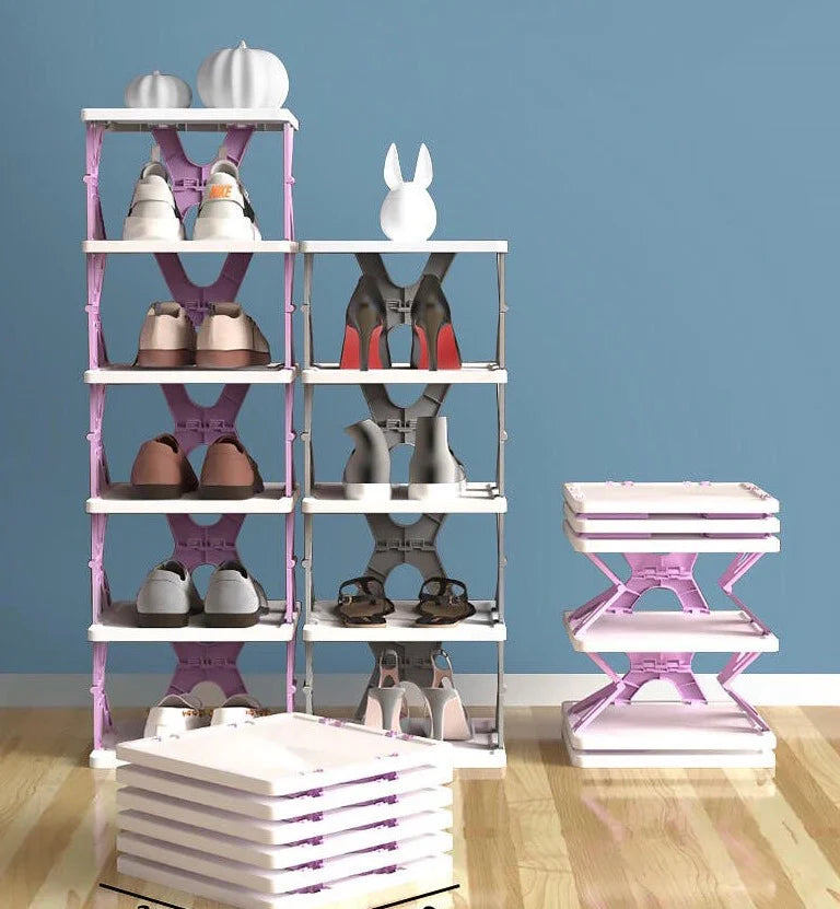 Folding X Shape Shoe Rack (Shoe organizer)
