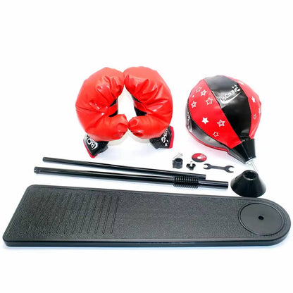 Kids Boxing Stand + Gloves and Pump (Height-Adjustable)
