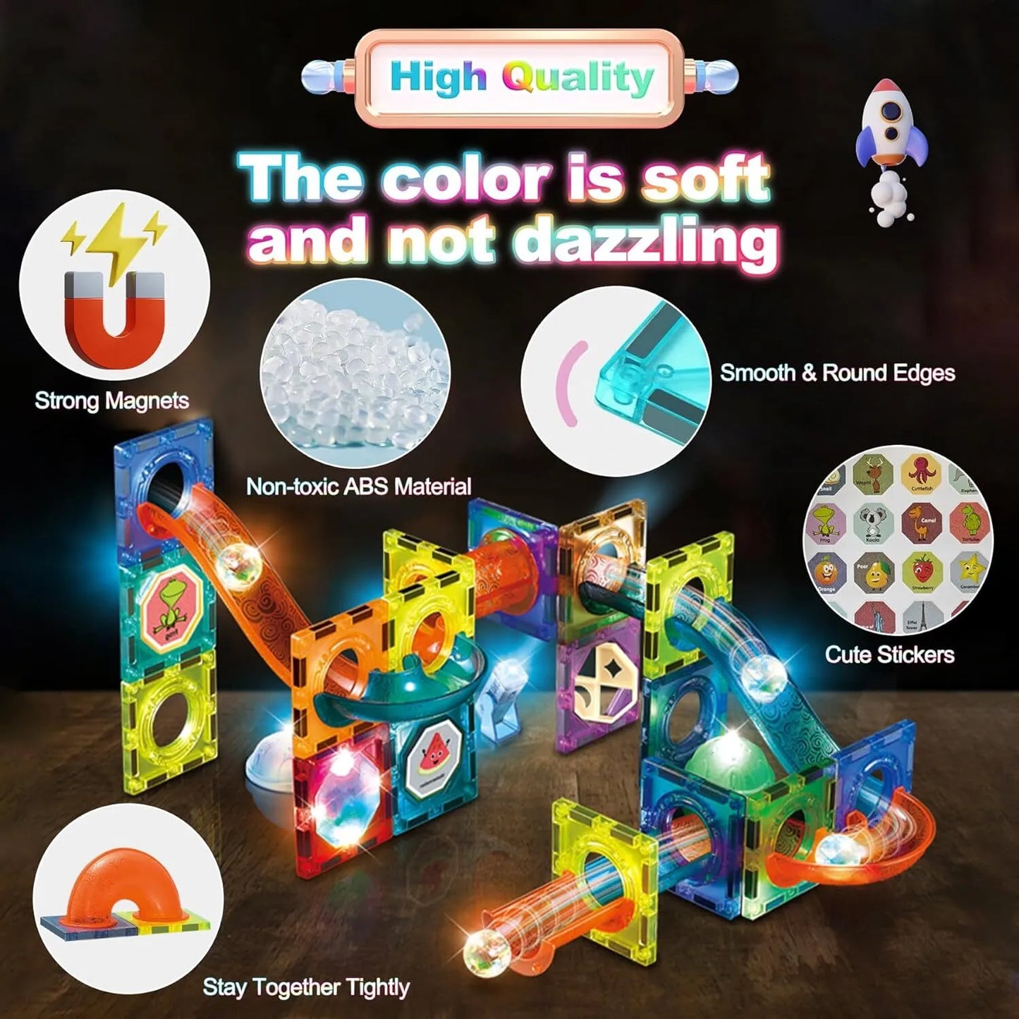 69Pcs Building Blocks  Magnetic Tiles