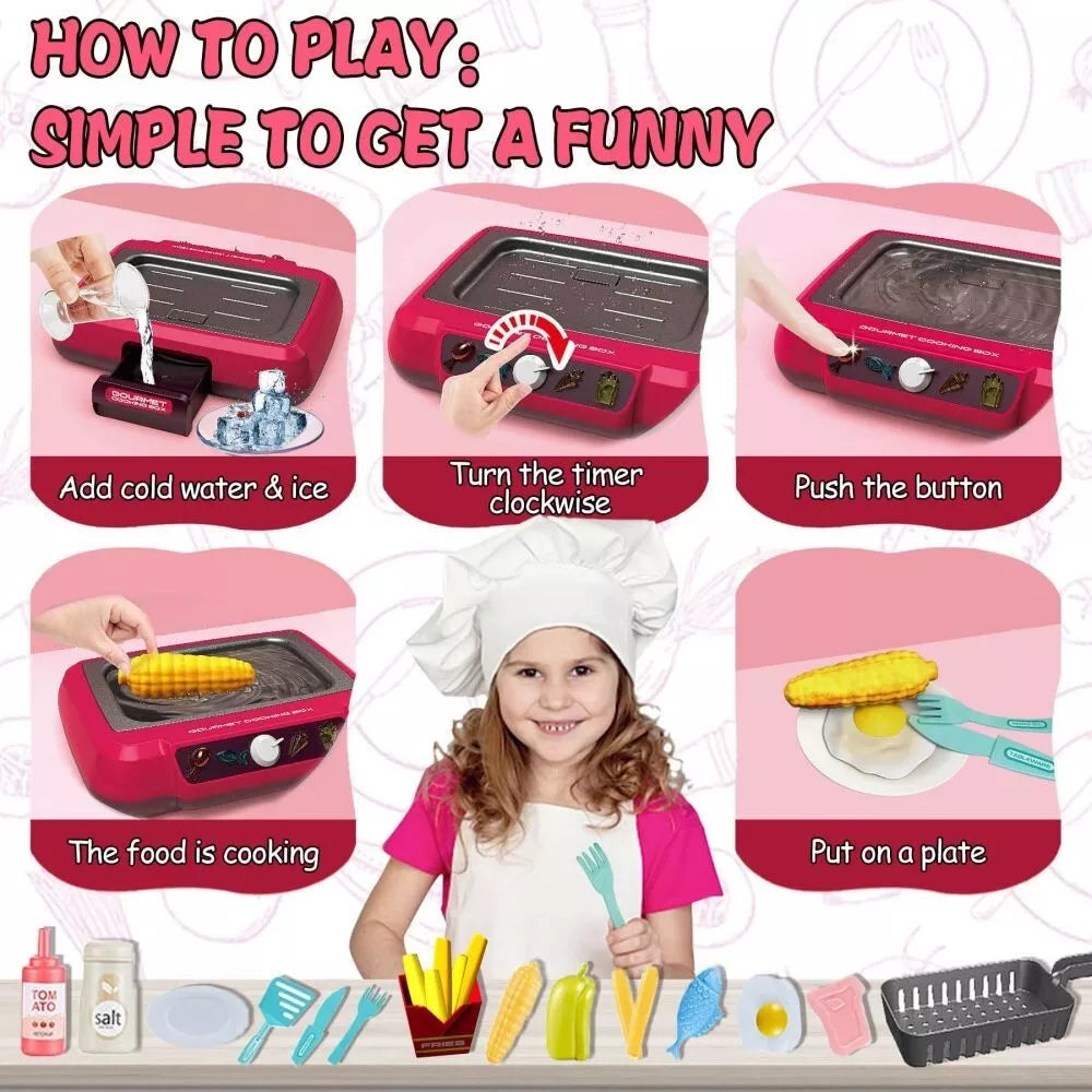 DIY Magic Food Cooking Set – Color-Changing, Bubble-Grill Fun!