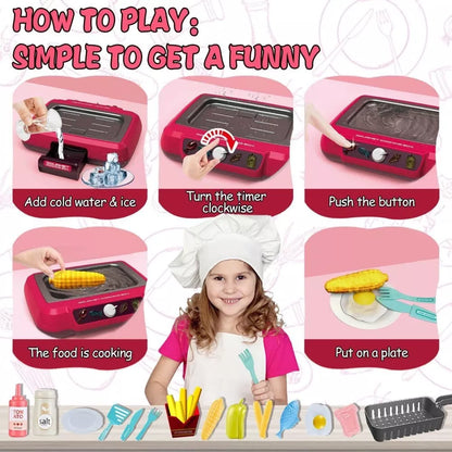 DIY Magic Food Cooking Set – Color-Changing, Bubble-Grill Fun!