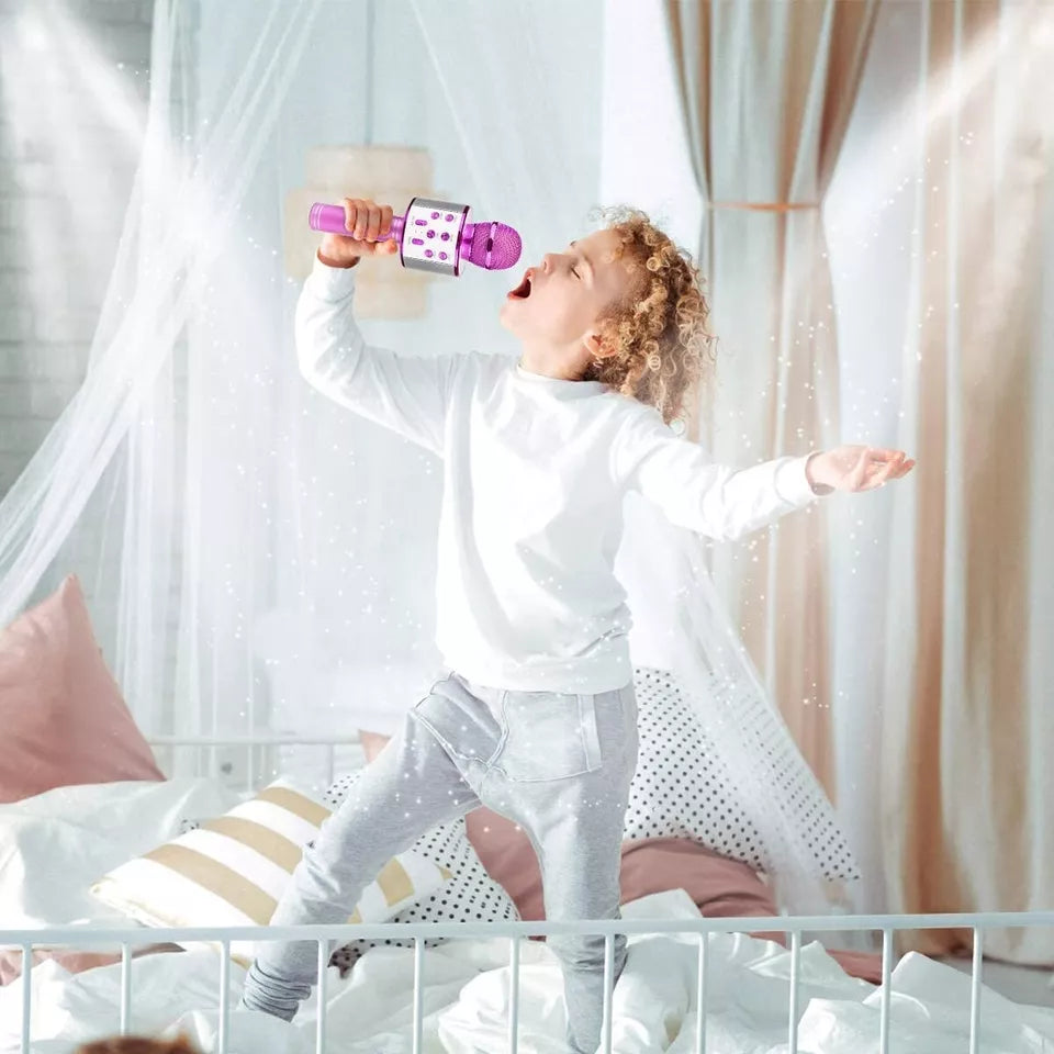 Wireless Bluetooth Karaoke Microphone for Kids (Portable)